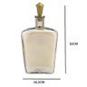 Garrafa Decor em Vidro e Metal Ambar e Marrom e Dourado 32cm - 2