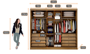 Ver imagem 3 de Guarda Roupa Casal Diamond 3 Portas 8 Gavetas com Espelho Nh Rei de Casa Cumaru/Fendi