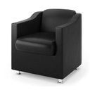 Ver imagem 3 de Kit 6 Poltronas Decorativa Reforçada Recepção Clinica Salão Courino:preto