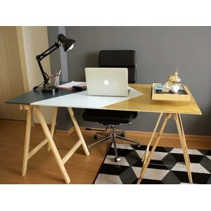 Cavalete Estudio cor natural madeira pinus apoio tampo Technox