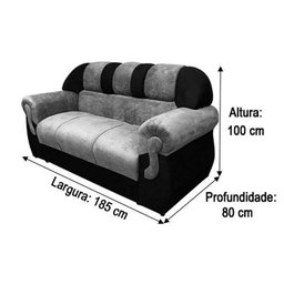 Sofá 3 Lugares Bege com Marrom 607/603 Corsa - 3