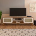 Ver imagem 1 de Rack Bancada Charlotte para Tv 75 Cinamomo/off White