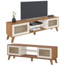 Ver imagem 7 de Rack Bancada Charlotte para Tv 75 Cinamomo/off White