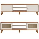 Ver imagem 5 de Rack Bancada Charlotte para Tv 75 Cinamomo/off White