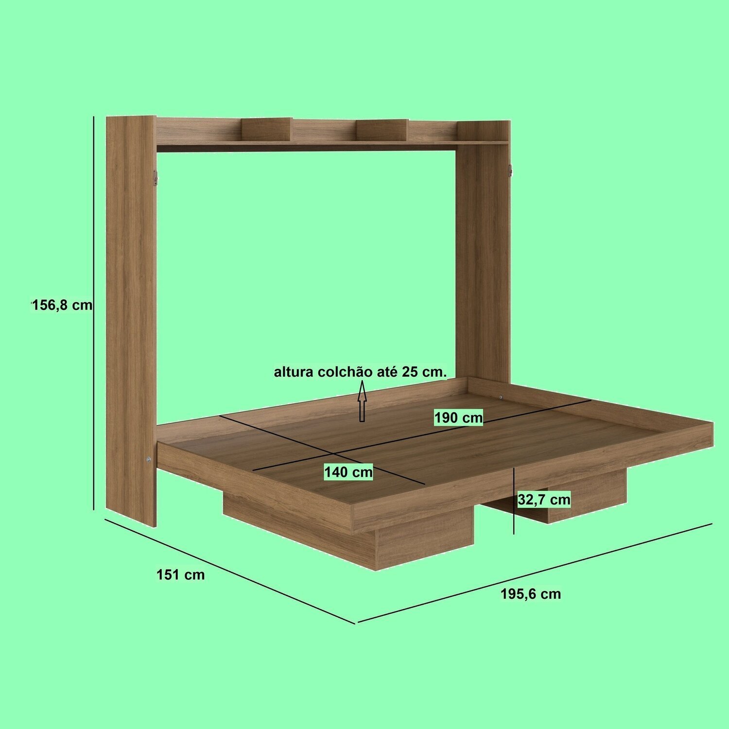 Cama Casal Articulável Horizontal 140 Hanover . - 3