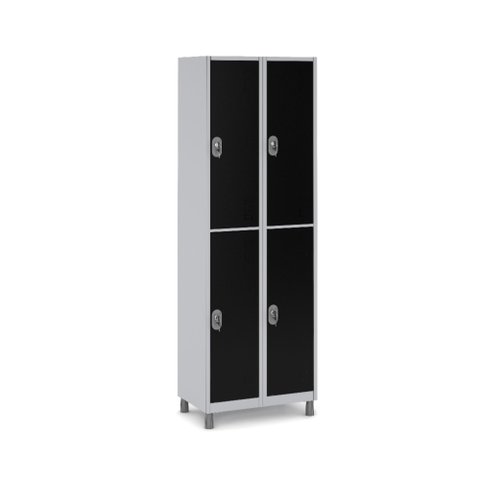 Guarda-volumes Aço 4 Portas Grandes Resistentes:preto