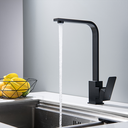 Ver imagem 3 de Torneira Misturador Monocomando Aço Preto Fosco para Cozinha ou Banheiro Bica Giratória