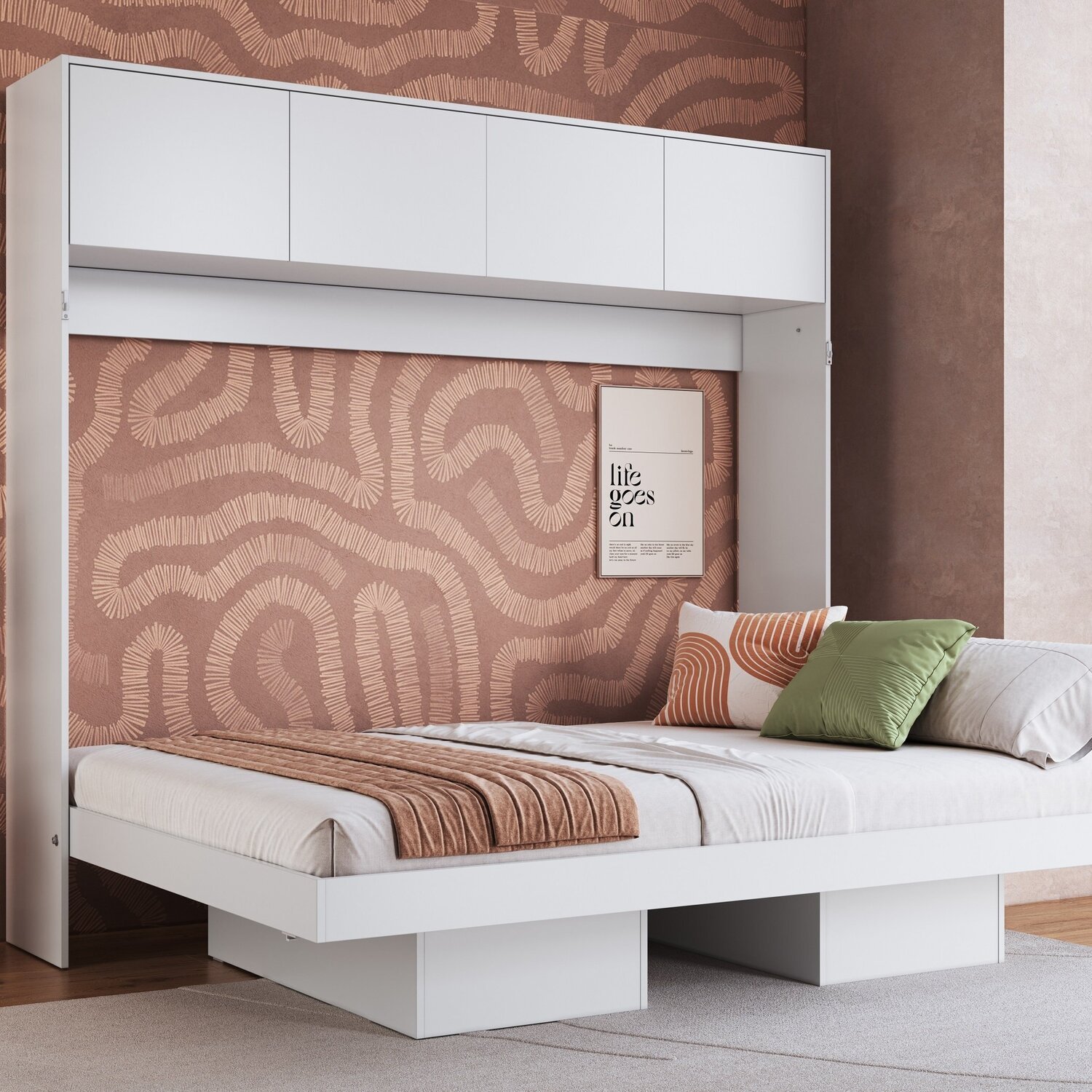 Cama Casal Articulável Horizontal com Portas 140 Hanover