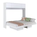 Ver imagem 3 de Cama Casal Articulável Horizontal com Portas 140 Hanover Yescasa Branco