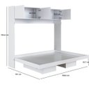 Ver imagem 6 de Cama Casal Articulável Horizontal com Portas 140 Hanover Yescasa Branco
