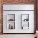 Ver imagem 4 de Cama Casal Articulável Horizontal com Portas 140 Hanover Yescasa Branco