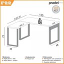 Ver imagem 4 de Conjunto 2 Peças 100% Mdf com Escrivaninha em L e Estante para Livros Freijó Preto Fosco