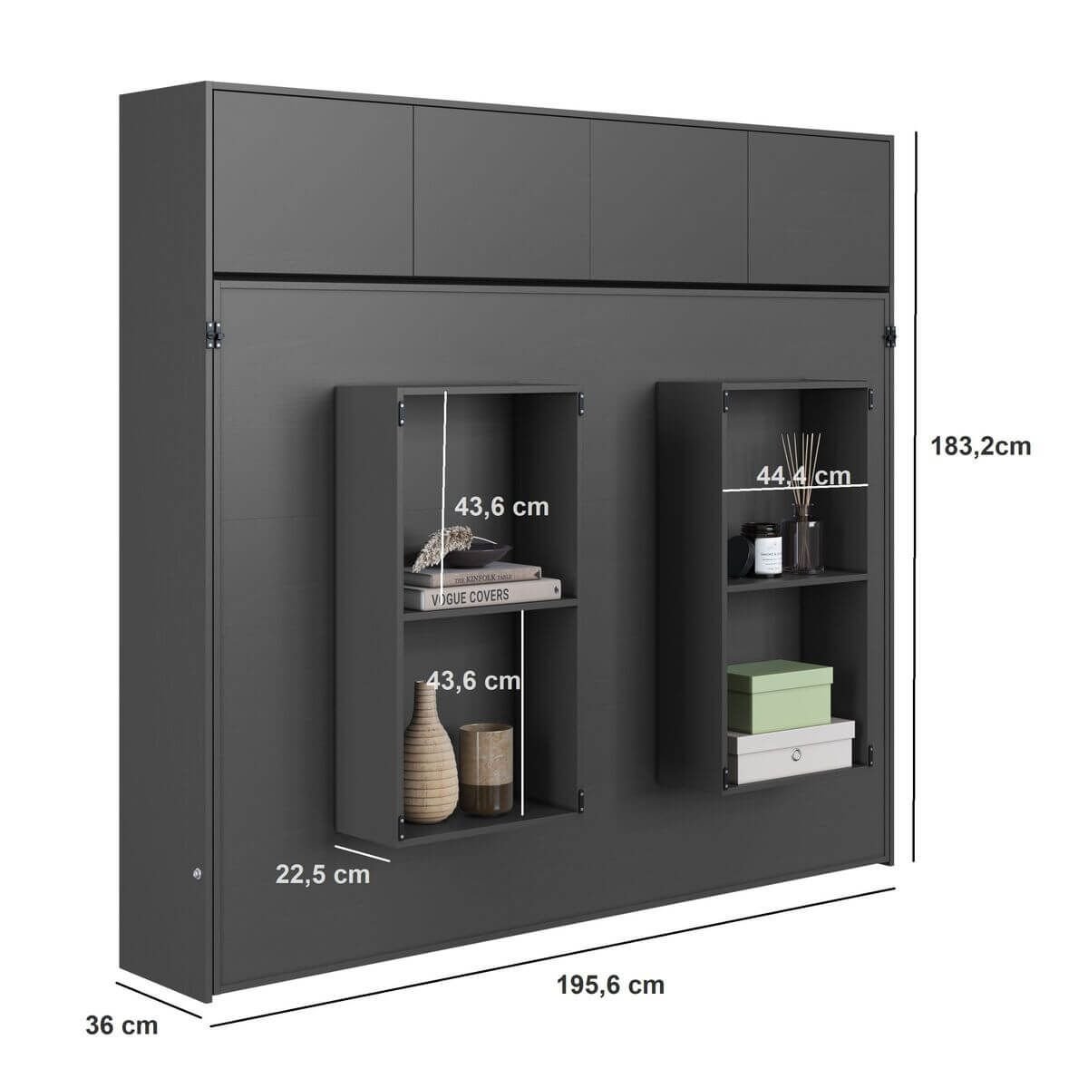 Cama Casal Articulável Horizontal com Portas 140 Hanover - 6