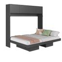 Ver imagem 4 de Cama Casal Articulável Horizontal com Portas 140 Hanover