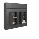 Ver imagem 7 de Cama Casal Articulável Horizontal com Portas 140 Hanover Yescasa Cinza/Grafite