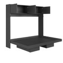 Ver imagem 6 de Cama Casal Articulável Horizontal com Portas 140 Hanover Yescasa Cinza/Grafite