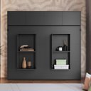 Ver imagem 3 de Cama Casal Articulável Horizontal com Portas 140 Hanover Yescasa Cinza/Grafite