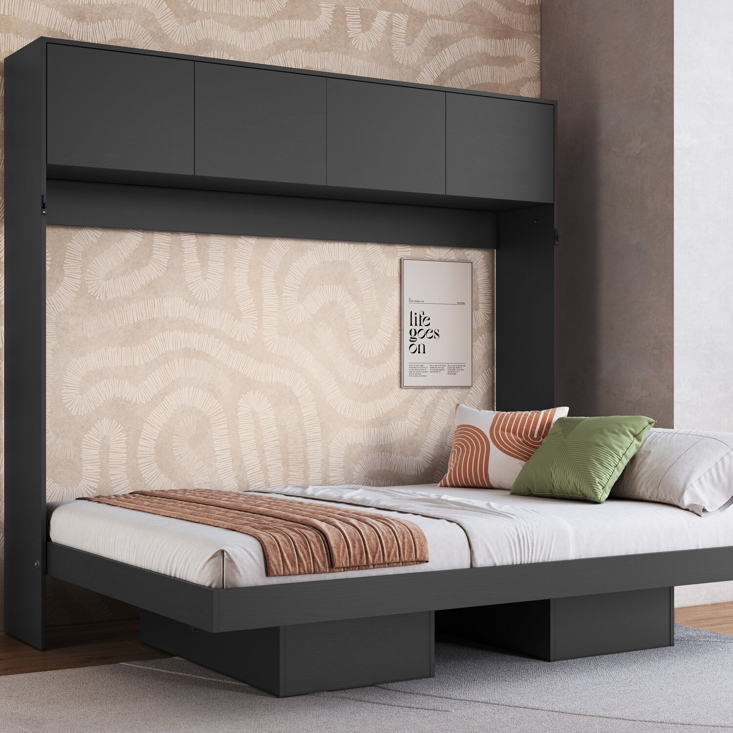 Cama Casal Articulável Horizontal com Portas 140 Hanover - 1