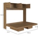 Ver imagem 6 de Cama Casal Articulável Horizontal com Portas 140 Hanover Yescasa