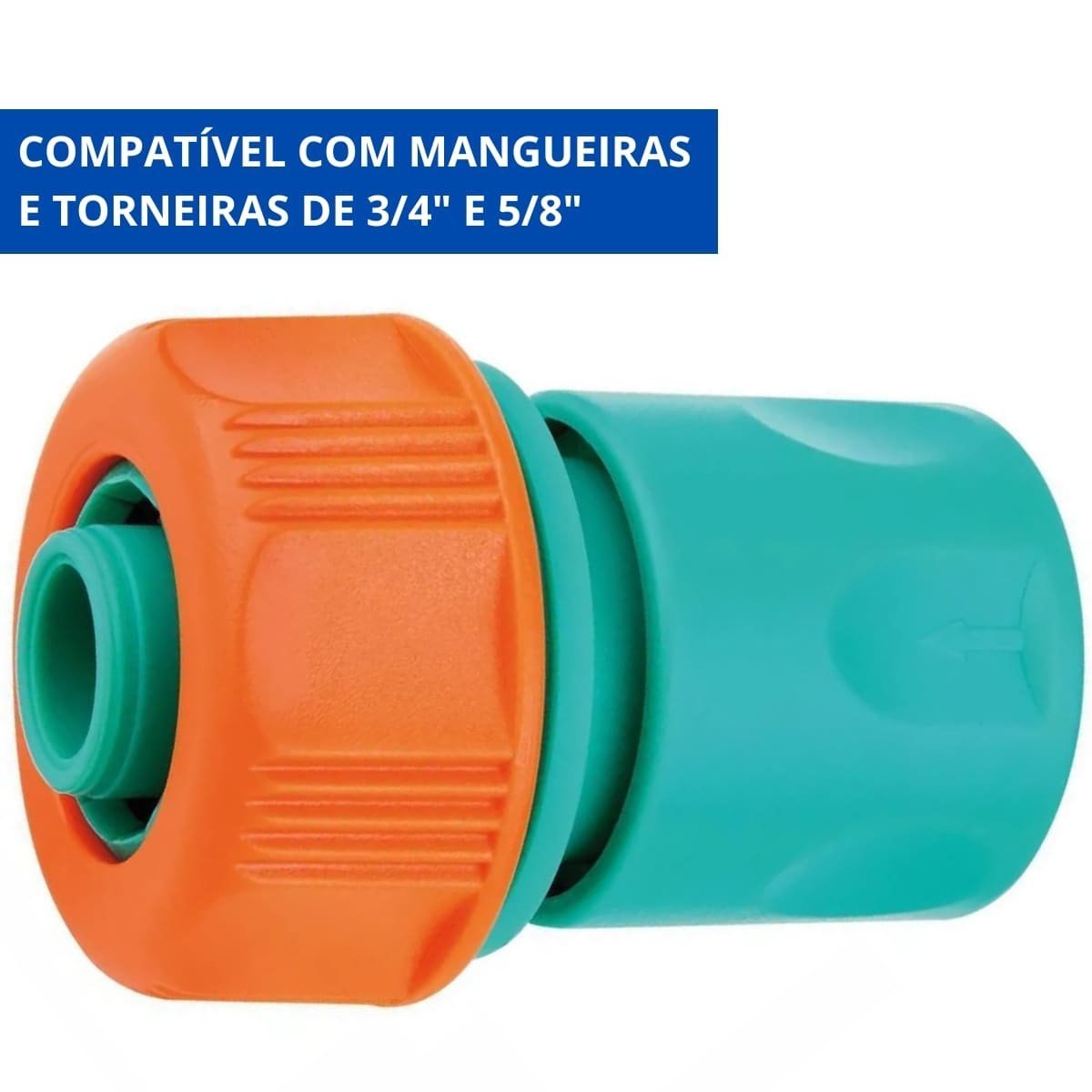 Engate Rápido Para Mangueira De 3/4" e 5/8" Polegada | Tramontina | Kit 04 Un - 5