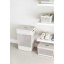 Ver imagem 6 de Cesto de Roupa Grid Bege 49 L com Tampa 38 X 28 X 55,2 Cm