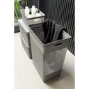 Ver imagem 5 de Cesto de Roupa Grid Bege 49 L com Tampa 38 X 28 X 55,2 Cm