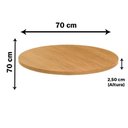 Ver imagem 6 de Mesa Alpha Inox 73,50 Cm (alt) Base Quadrada Tampo Mdp Redondo 70 Cm (larg) X 2,50 Cm (alt) Samba