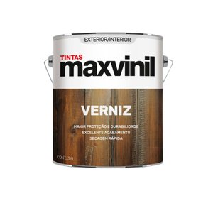 Maxvinil Verniz Maritimo Brilhante Madeiras Incolor 3,6lts Tintas Maxvinil Imbuia