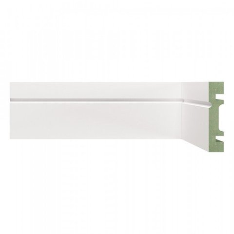 Kit Rodapé de MDF 30 Barras Frisadas de 7CMX2,40 Rende 72 Metros Branco Moldufama