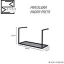 Ver imagem 3 de Prateleira de Ferro Estilo industrial Organizador Aço Angra - Preto