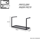 Ver imagem 3 de Prateleira de Ferro Estilo industrial Organizador Aço Angra - Preto