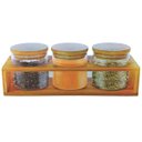 Ver imagem 4 de Porta Temperos 3 Potes Herméticos 350ml E Suporte Bambu Yoi