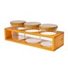 Porta Temperos 3 Potes Herméticos 350ml E Suporte Bambu Yoi - 1