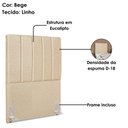 Ver imagem 4 de Cabeceira Solteiro 100 Cm com Frame Dalia Linho Bege Artte