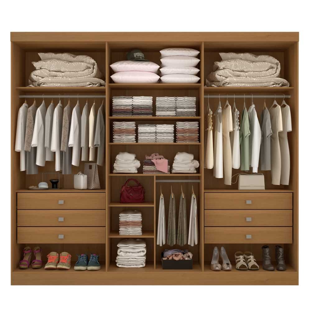 Guarda Roupa da Vinci Plus 6 Portas 6 Gravetas 100% Mdf D'doro:cinamomo - 2