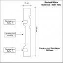 Ver imagem 2 de Kit Rodapé de MDF 15 Barras Frisadas de 10CMX2,40m Rende 36 Metros Branco Moldufama
