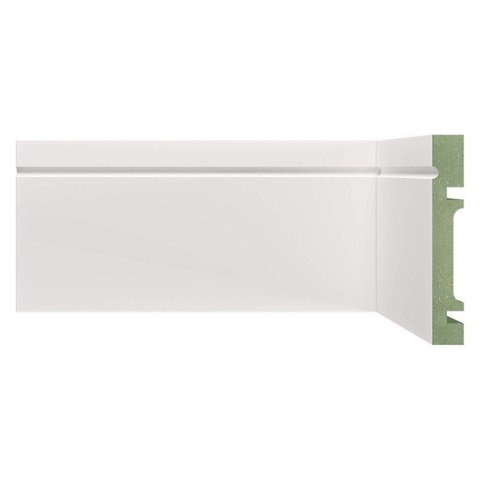 Kit Rodapé de MDF 15 Barras Frisadas de 10CMX2,40m Rende 36 Metros Branco Moldufama