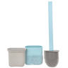 Escova de Silicone Limpador Vaso Sanitário Privada Base Suporte para Banheiro Azul - 6