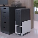 Ver imagem 3 de Suporte Para Cpu E Nobreak Com Rodízios Guide L03 Branco - Lyam Decor