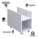 Ver imagem 5 de Suporte Para Cpu E Nobreak Com Rodízios Guide L03 Branco - Lyam Decor