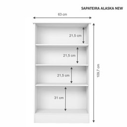 Sapateira 2 Portas 109,8cm X 63cm Alaska - 6