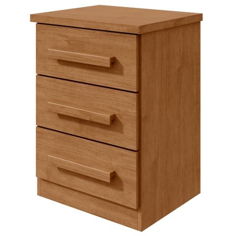 Mesa de Cabeceira 3 Gavetas Baiao - Lp - Rei de Casa Amendoa Clean