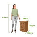 Ver imagem 2 de Mesa de Cabeceira 3 Gavetas Baiao - Lp - Rei de Casa Amendoa Clean