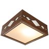 Luminária Decorativa Madeira Plafon Maresias Mirror 40cm:Pau Ferro - 1