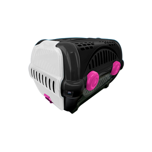 Caixa de Transporte Luxo Furacão Pet N1:preto e Rosa