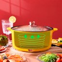Ver imagem 5 de Panela Elétrica Amarela Multifuncional Gourmet Antiaderente 110V