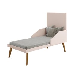 Berço Americano Isis 2 em 1 Flex Vira Mini Cama Infantil Rosa Fosco P/ Quarto do Bebê - Reller - 4