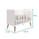 Ver imagem 5 de Berço Americano Isis 2 em 1 Flex Vira Mini Cama Infantil Rosa Fosco P/ Quarto do Bebê - Reller