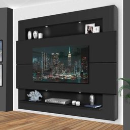 Painel Home com LED Suspenso Grande Luapa Milão Preto - 1