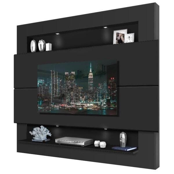 Painel Home com LED Suspenso Grande Luapa Milão Preto - 2